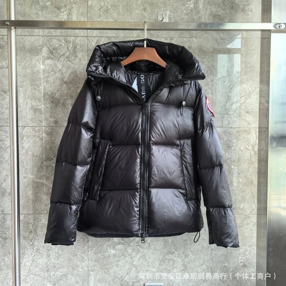 2252 Black - Red Logo Puffer Jacket
