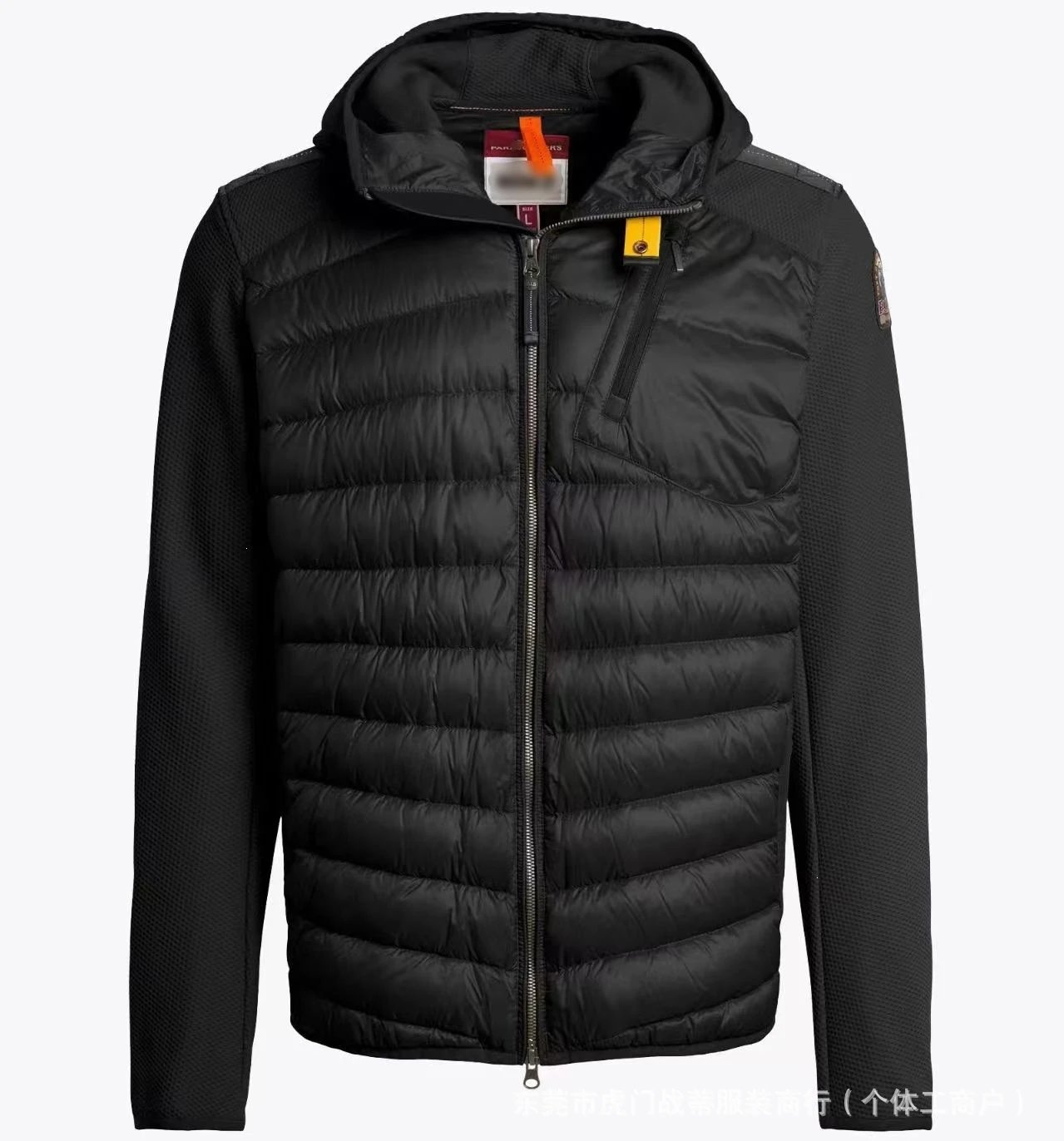 New Spliced Black Down Jacket