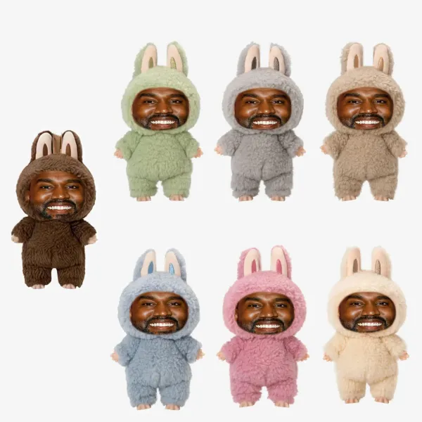 Design Bunny Costume Beige Furry One-Piece Suit Sleepwear - 3