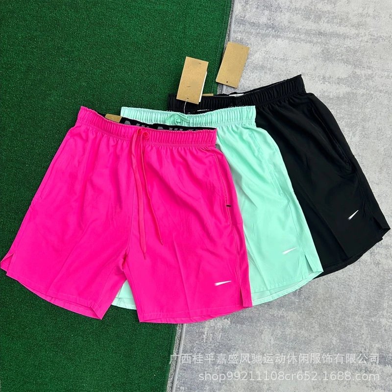 2025 Summer New Quarter Shorts Trendy Loose Pants Thin Quick Drying Beach Pants Sports and Leisure Quick Drying