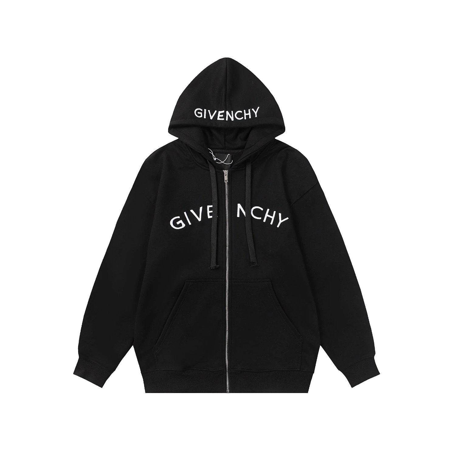 2025 Unisex Casual Sports Jacket with Heavy-Duty Embroidered Letter Logo on Chest, Hooded Coat, 500g Pure Cotton