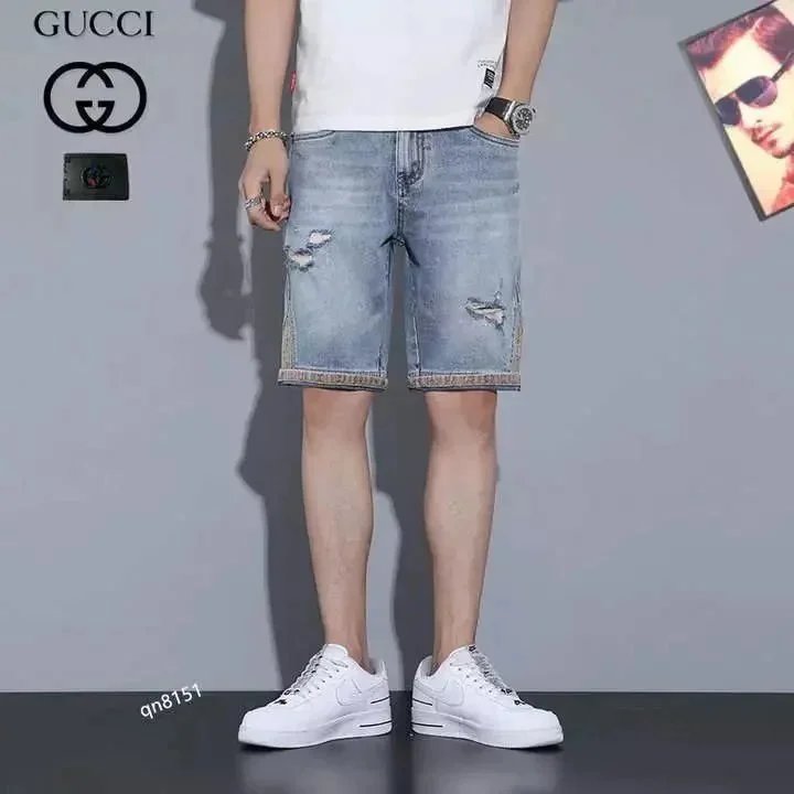 Dsquared2 Distressed Paint-Splatter Denim Shorts with Plaid Cuff - 12