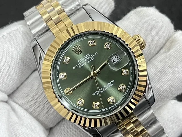 Rolex Watches Oyster Perpetual Datejust two-tone fluted-bezel watch product detail image 8