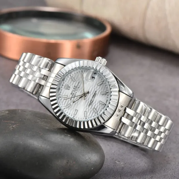 Rolex Oyster Perpetual Datejust Silver Dial Stainless Steel Watch Watches - 1