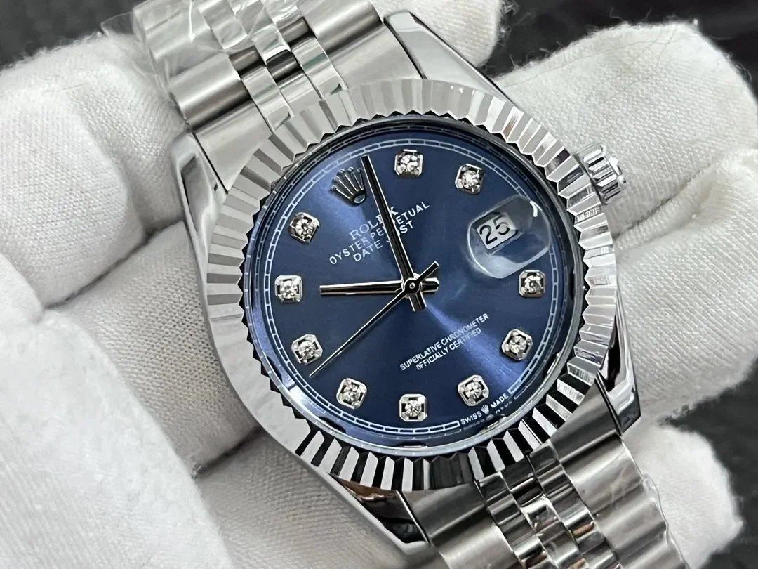Rolex Oyster Perpetual Datejust Gold Diamond Dial Mechanical Watch Watches - 6