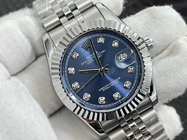Rolex Watches Oyster Perpetual Datejust two-tone fluted-bezel watch product detail image 6