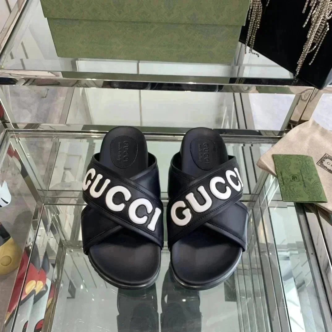 Gucci GG Marmont Brown Monogram Slide Sandals