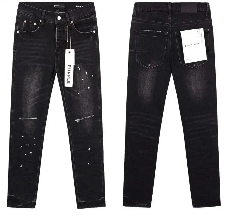 Amiri Distressed Logo Print Black Jeans - 13