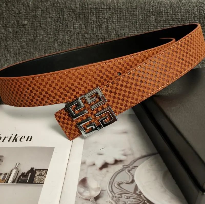 Unbranded Belts Geometric Buckle Embossed Belt — E-2 Silver Label