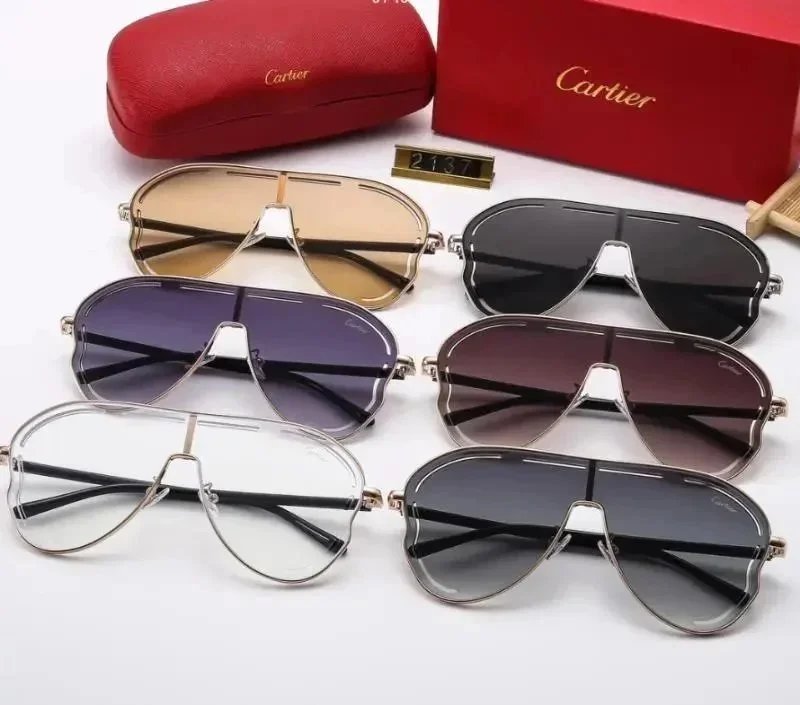 Design Rimless Square Gradient Brown Sunglasses - 4