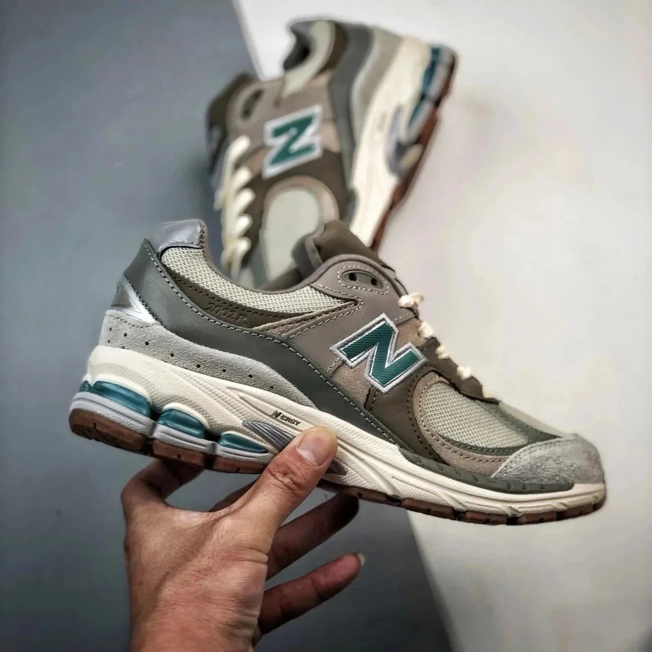 New Balance 2002R Navy Teal Suede Sneakers Running Shoes - 12