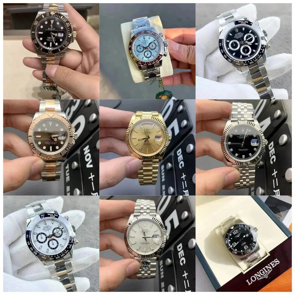 Design Rolex-Style Datejust Clone Light Blue Dial Stainless Steel Watch Watches - 2