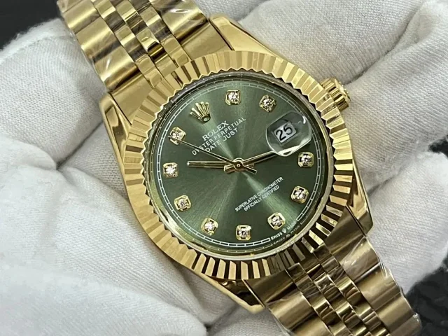 Rolex Watches Oyster Perpetual Datejust two-tone fluted-bezel watch product detail image 5