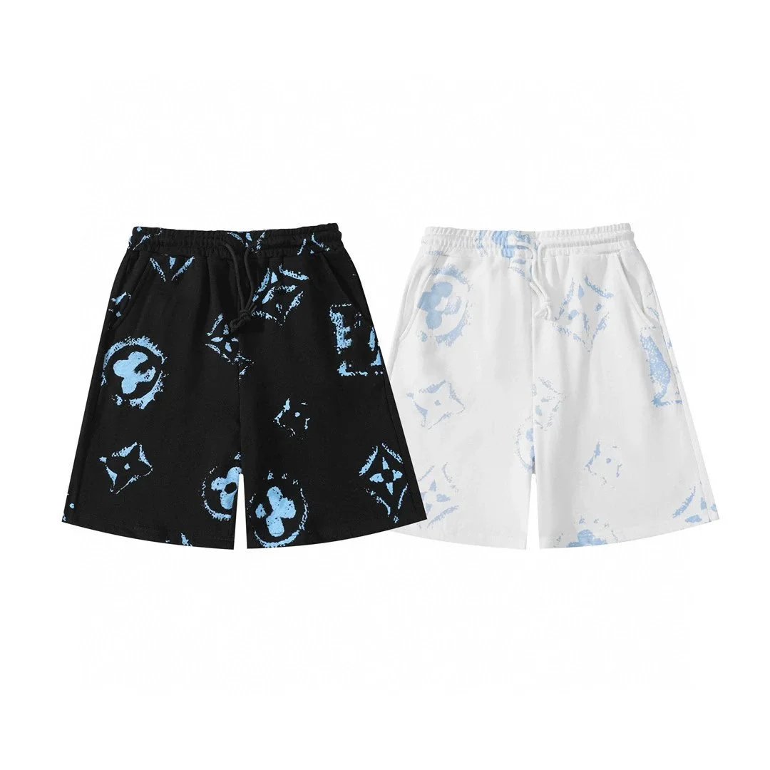 Design Checkerboard Embroidered Logo Shorts White - 5