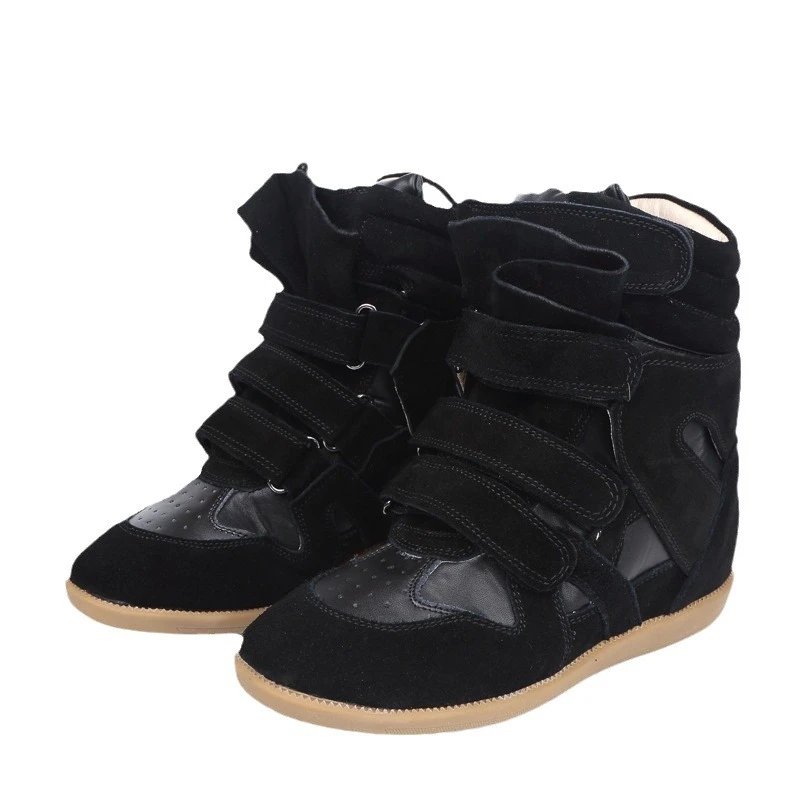Isabel Marant Etoile Red Suede High Top Sneakers