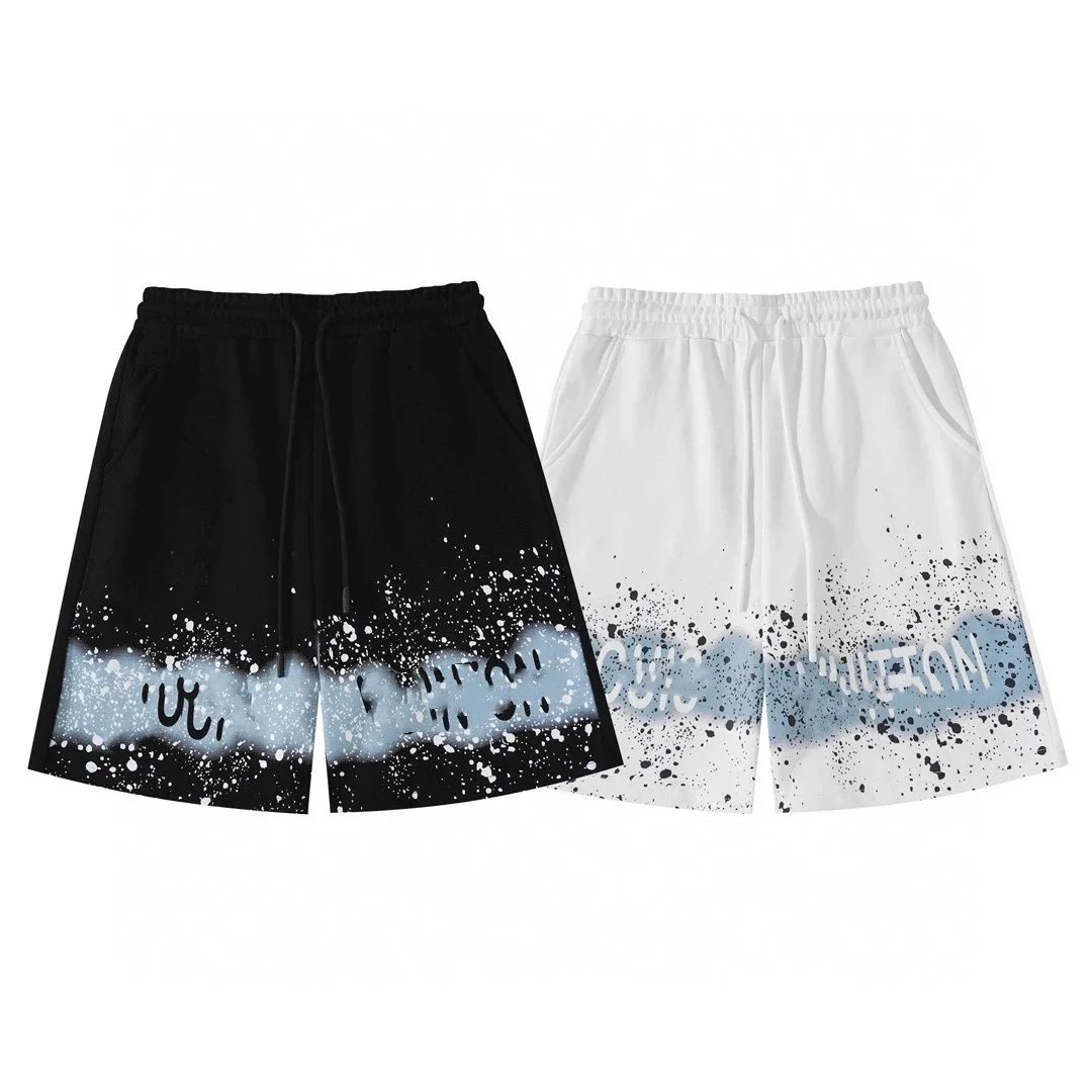 Design Checkerboard Embroidered Logo Shorts White - 12