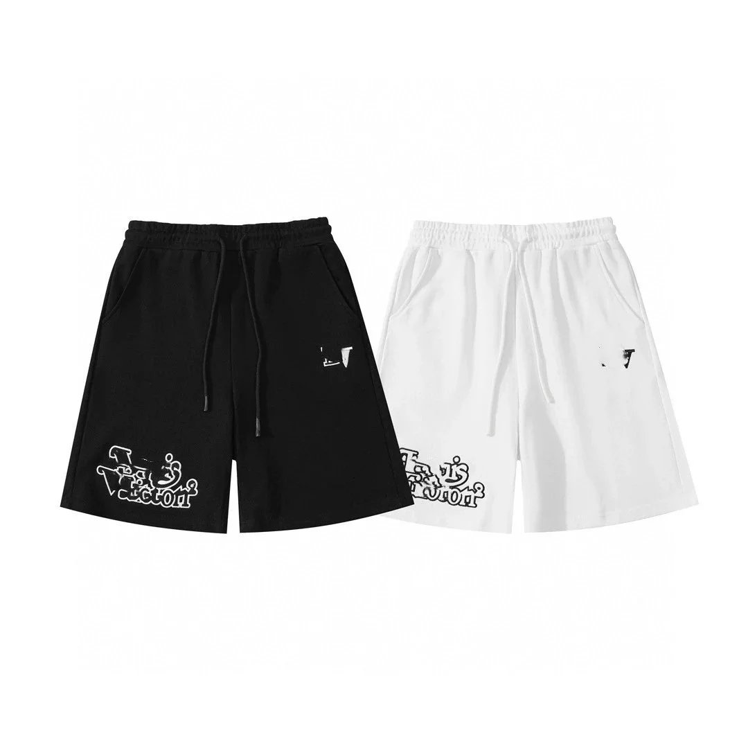 Design Checkerboard Embroidered Logo Shorts White - 7