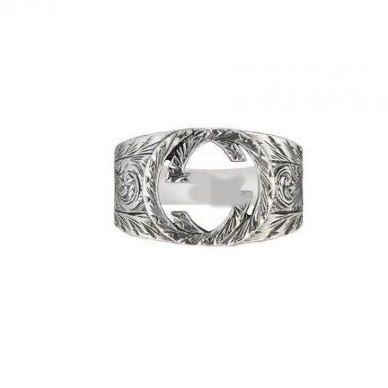 Gucci GG Marmont Engraved Silver Ring Jewelry - 1