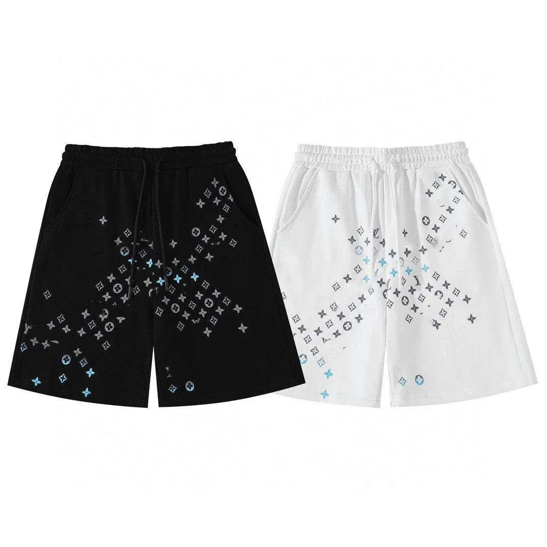 Design Checkerboard Embroidered Logo Shorts White - 9