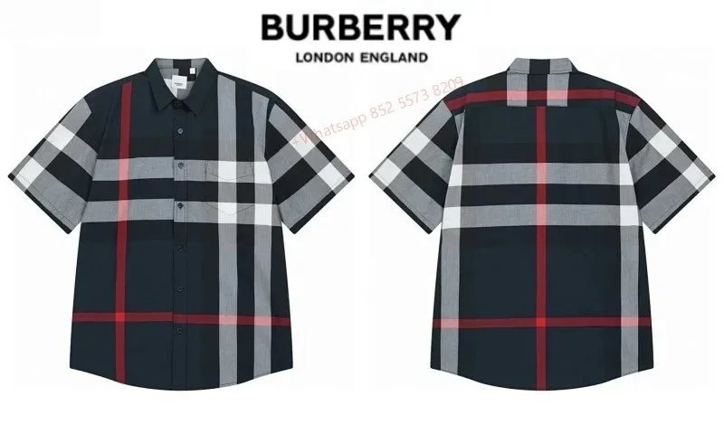 Burberry London England Checkered Short Sleeve Shirt