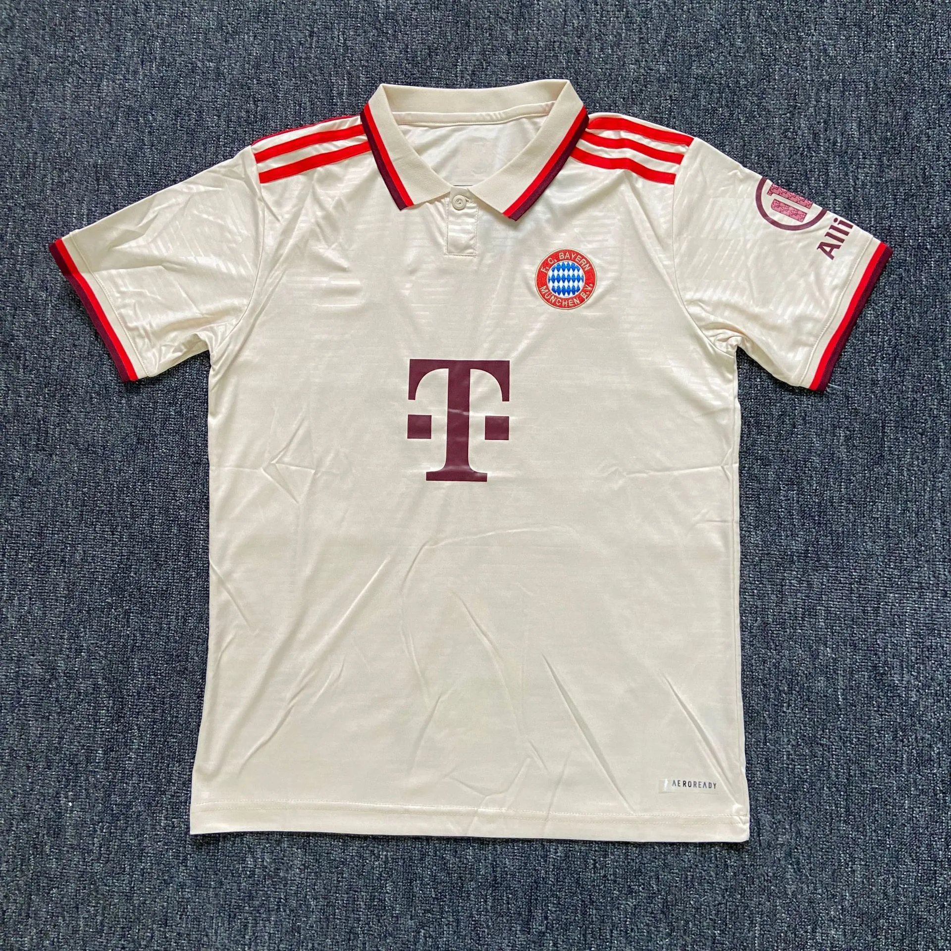 Design Football Jersey Cream with Blue Accents Jersey - 4