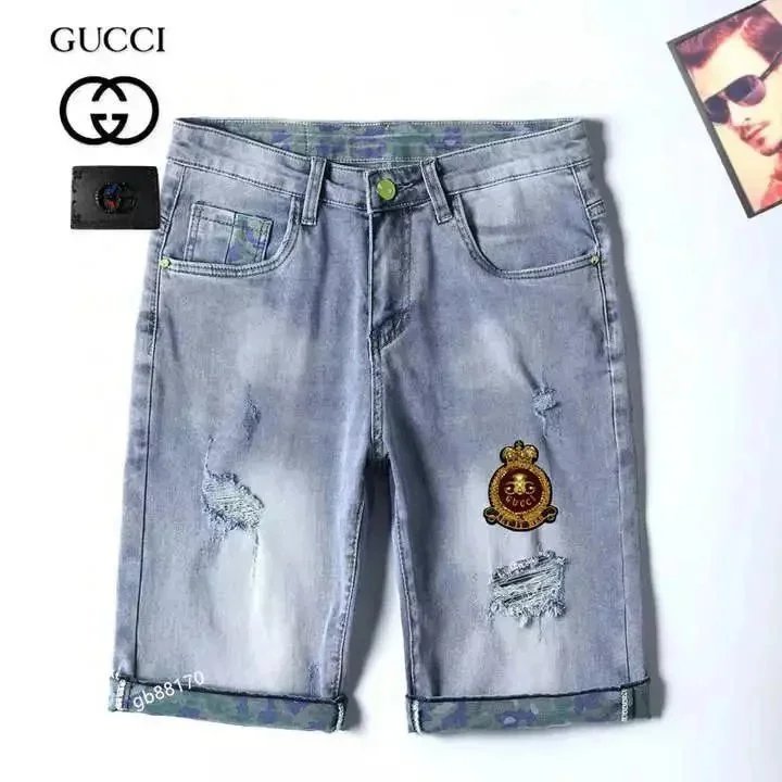 Dsquared2 Distressed Paint-Splatter Denim Shorts with Plaid Cuff - 3