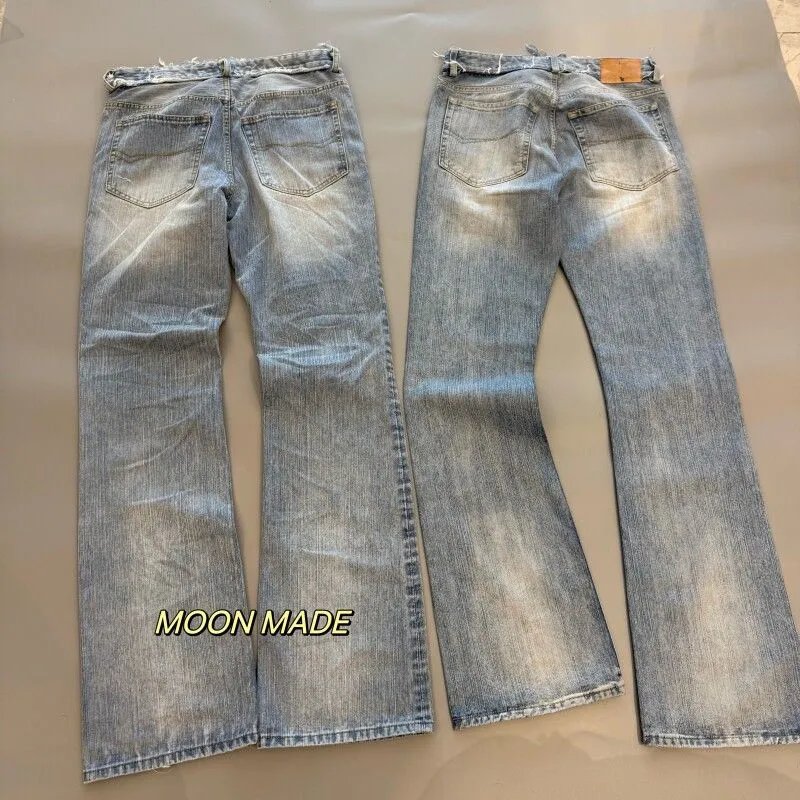 Bootcut Washed Flare Jeans Blue photo 4