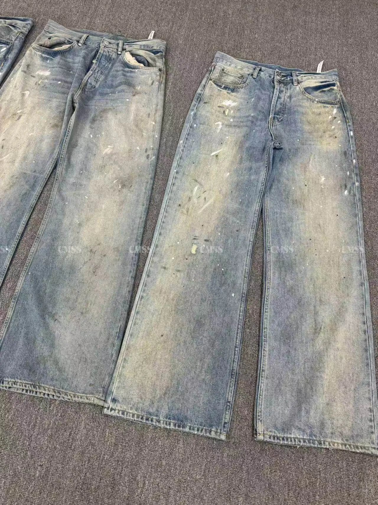 CMSS Ink Splatter Print Straight Jeans photo 6
