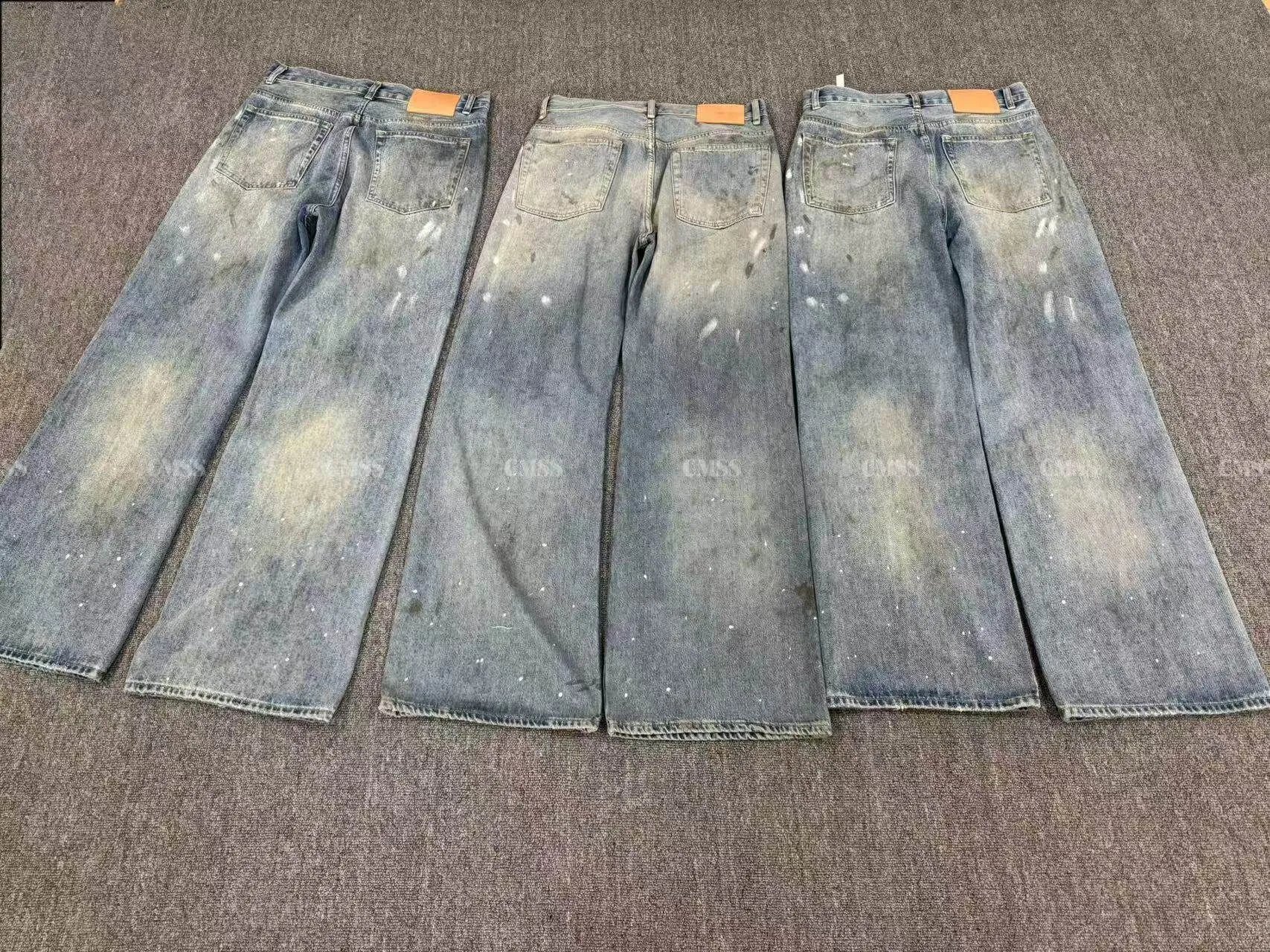 CMSS Ink Splatter Print Straight Jeans photo 4