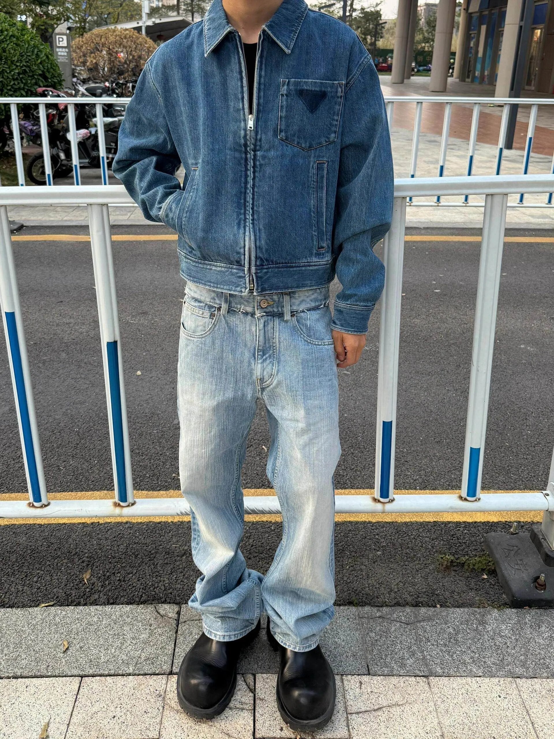 Bootcut Washed Flare Jeans Blue photo 7
