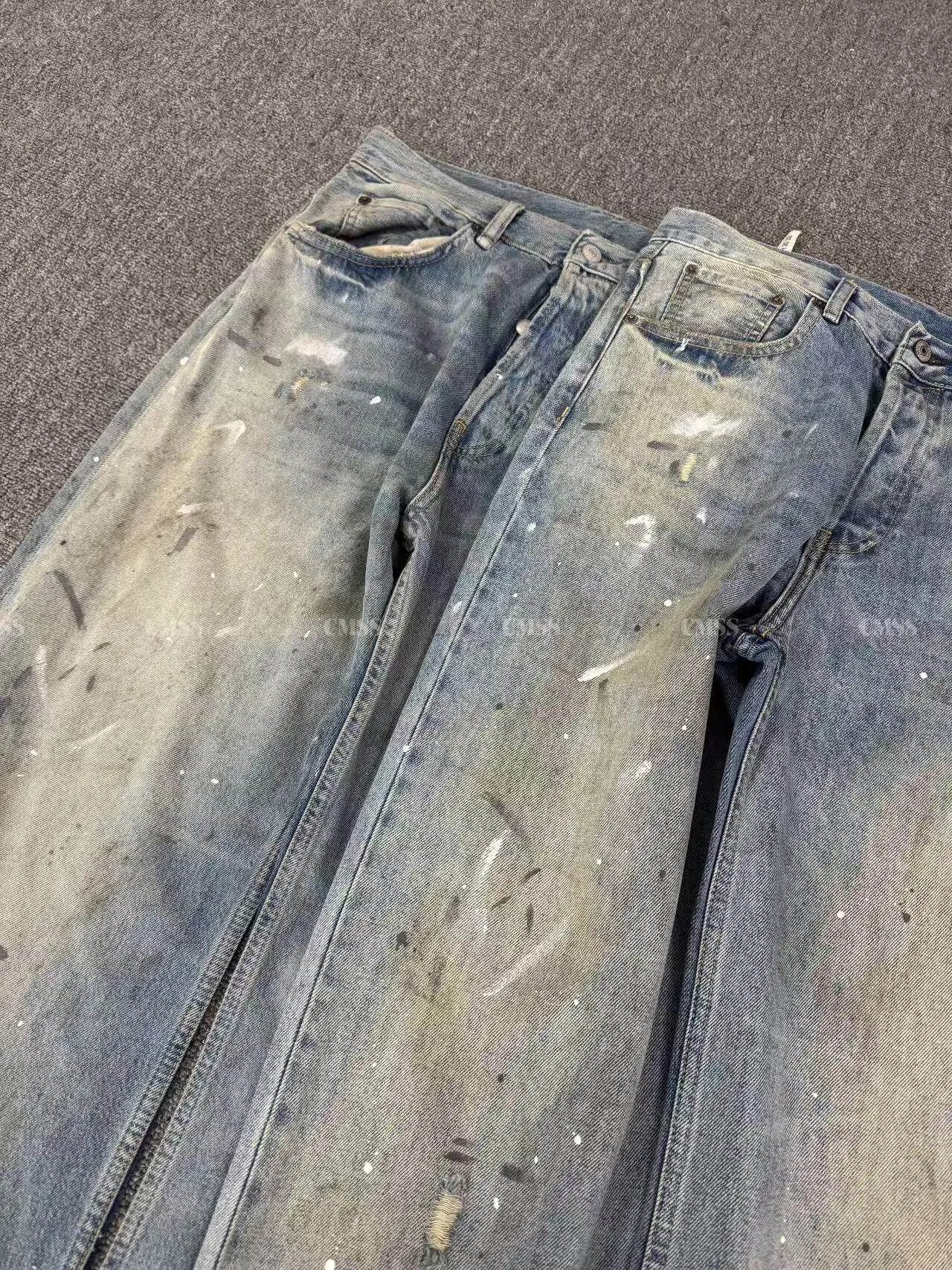 CMSS Ink Splatter Print Straight Jeans photo 7