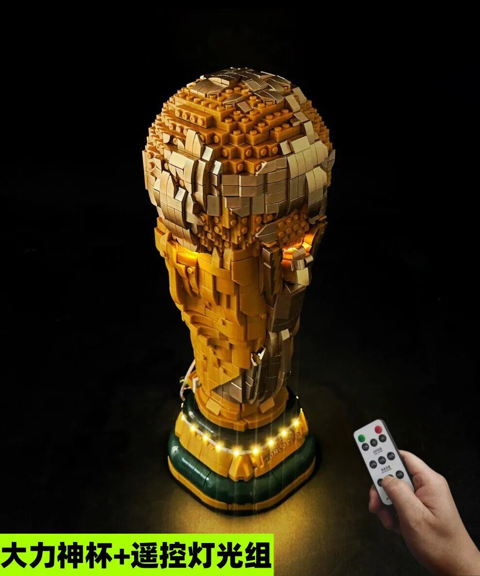 High precision% 99 ❤️ FIFA World Cup Trophy - Hercules Cup ❤️ + Luxury remote control light (multiple mode operation 1)