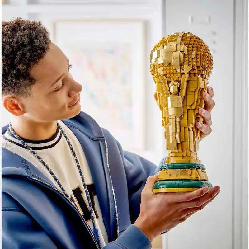 【 DX347 】 2026 New FIFA World Cup Trophy, Hercules Cup, Assembled Building Blocks, Toy Models, Ornaments, Boys' Gift (Non refundable)
