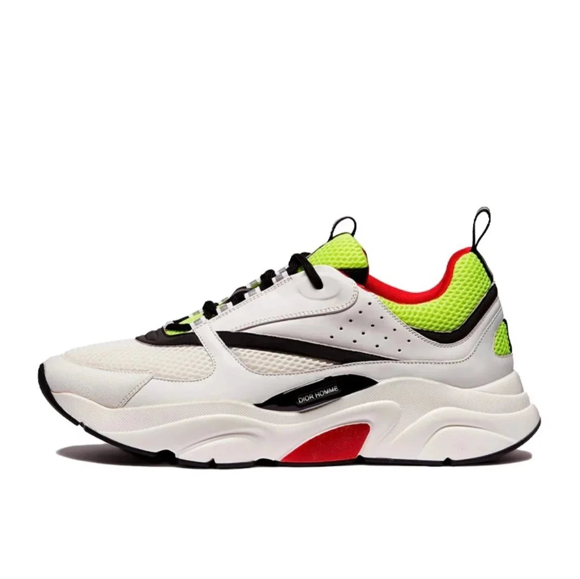 White, red, and yellow