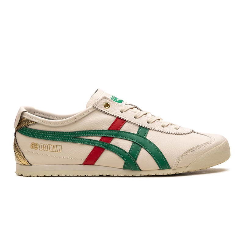 Asics Onitsuka Tiger Mexico 66 Beige Green Red Gold Sneakers - 2
