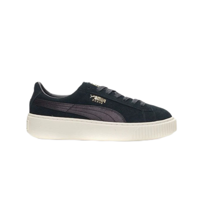 Puma Puma Suede Platform Sneakers in Black and Dark Purple Black