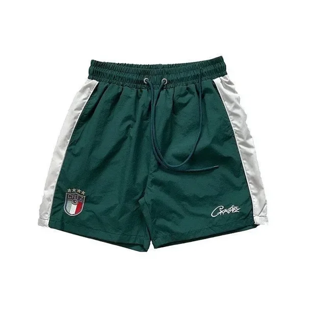 Unbranded Shorts Color-block striped elastic-waist with web belt product detail image 6
