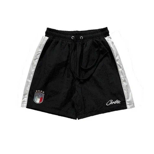 Unbranded Shorts Color-block striped elastic-waist with web belt product detail image 4