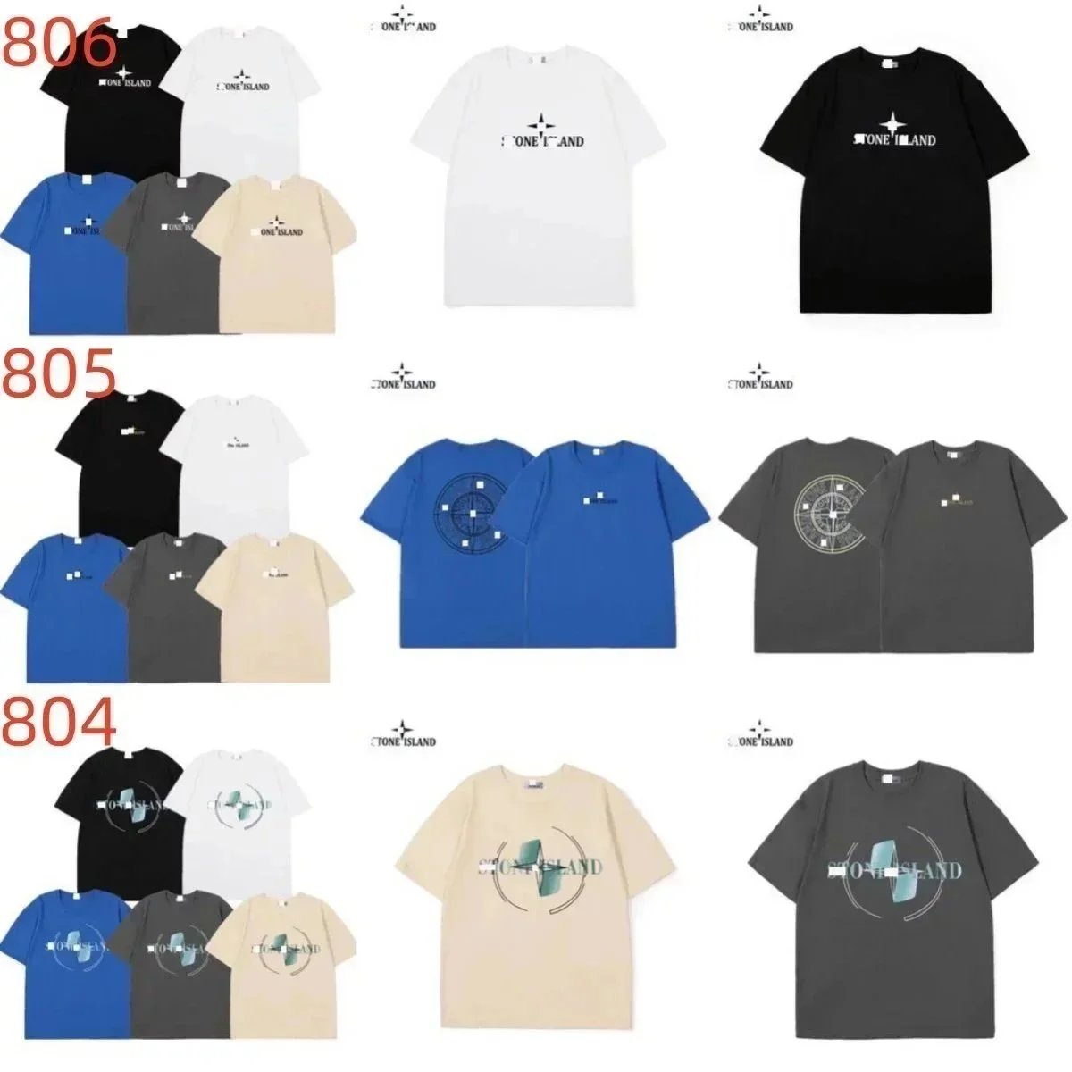 Stone Island Compass Logo T-Shirt Gray - 6