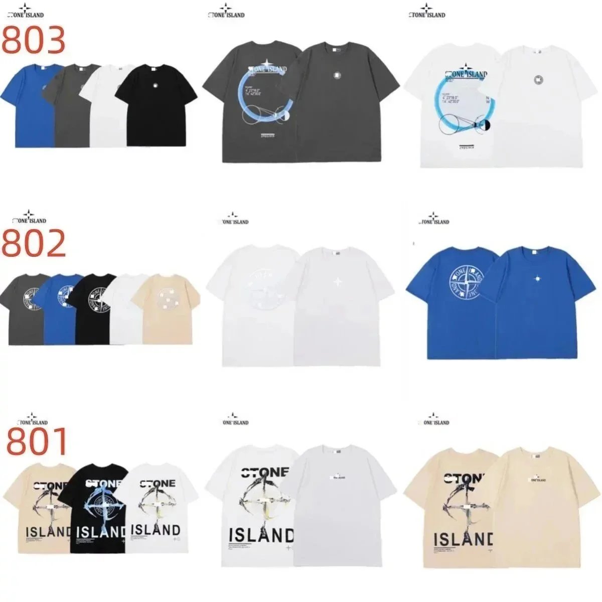 Stone Island Compass Logo T-Shirt Gray - 7