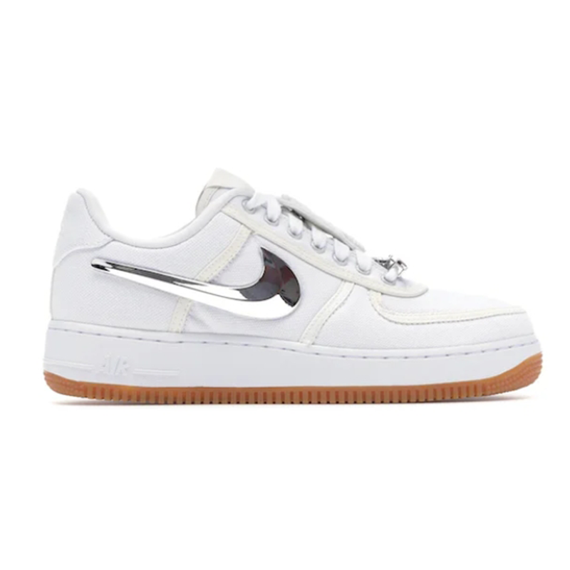 Nike Air Force 1 Low '07 LV8 White with Chrome Swoosh Sneakers - 1