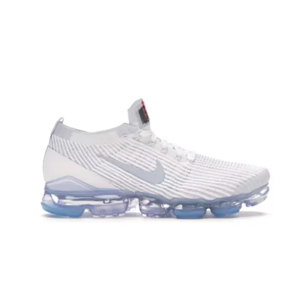 Nike Air VaporMax Flyknit 3 White/Blue Running Shoes - 2