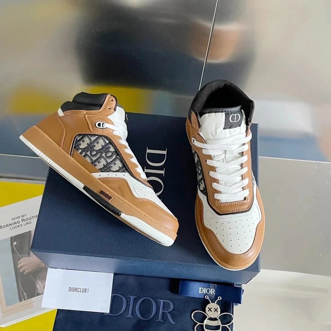 Dior B23 Oblique White Sneakers - 10