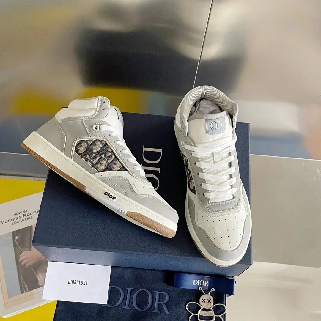 Dior B23 Oblique White Sneakers - 4
