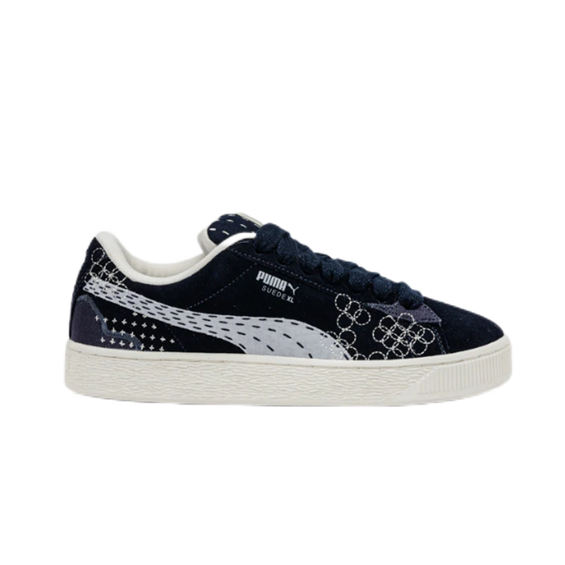 Puma Suede X Navy Stitched Detail Sneakers - 3