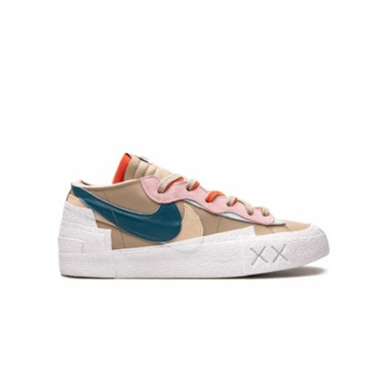 Nike x Sacai Blazer Low Beige Pink Teal Sneakers - 2