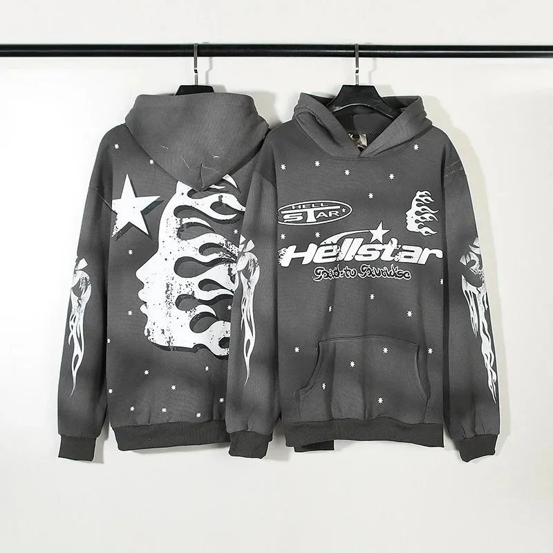 Hellstar Graphic Hoodie Gray - 8