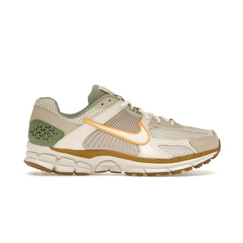 Nike Zoom Vomero 5 Beige Olive Orange Running Shoes - 2