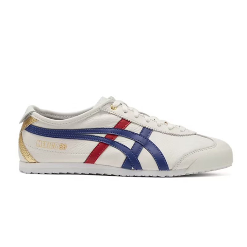 Asics Onitsuka Tiger Mexico 66 White Blue Red Gold Sneakers - 2