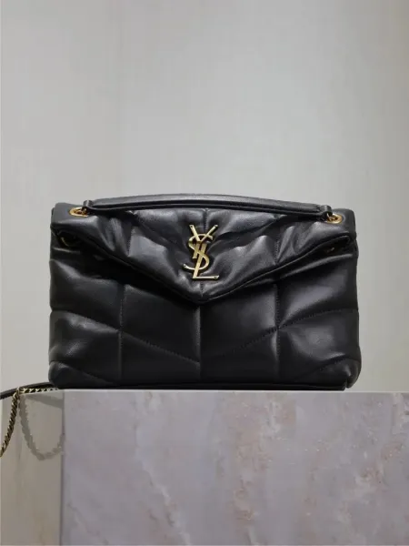 Saint Laurent Loulou Quilted Black Leather Shoulder Bag - 4